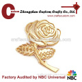 Wholesale souvenir metal fashion rose lapel pin badge